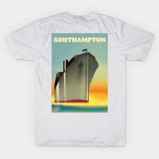 Southampton cruise liner vintage style travel poster T-Shirt